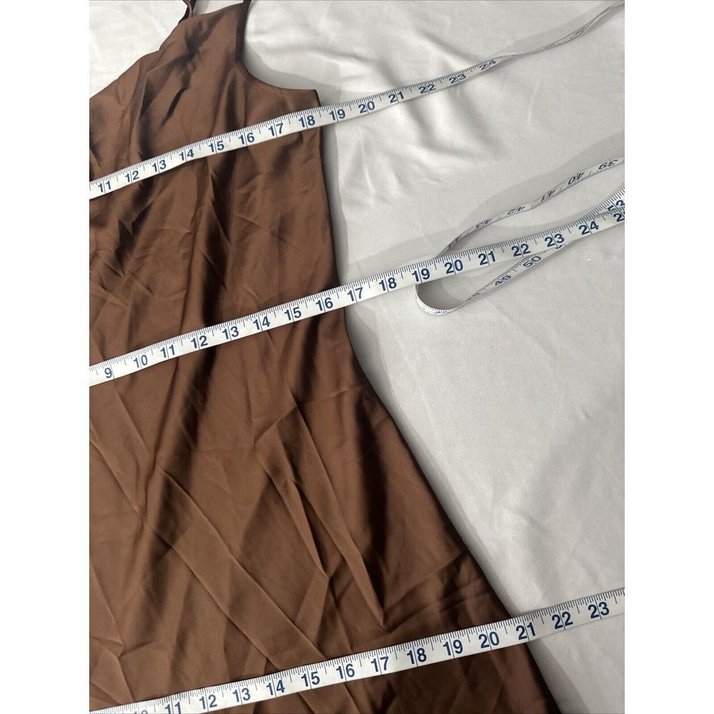 NWT $199 All Saints‎ [ 10 US ] Hadley Cowl Neck Midi Slip Dress Warm Brown - Picture 5 of 16
